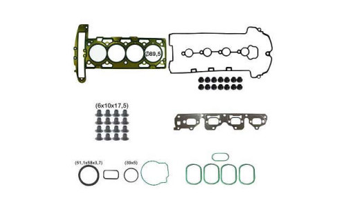 JOGO DE JUNTAS SUPERIOR DO MOTOR GM CAPTIVA SPORT FWD 2.4 16V. 09/11 LE5 ECOTEC DOHC 171CV 2384CC 87,5MM   COM RETENTORES  JT.CAB. CHAPA METALICA  MOTOR UTILIZA CORRENTE