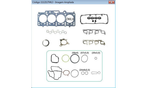 JOGO DE JUNTAS SUPERIOR DO MOTOR VW AMAROK 2.0 16V. TDI 2011/.. TURBO DIESEL