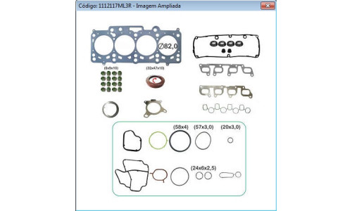 JOGO DE JUNTAS SUPERIOR DO MOTOR VW AMAROK 2.0 16V. TDI 2011/.. TURBO DIESEL