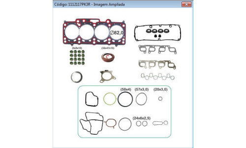 JOGO DE JUNTAS SUPERIOR DO MOTOR VW AMAROK 2.0 16V. TDI 2011/.. TURBO DIESEL