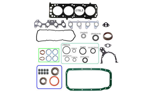 JOGO DE JUNTAS DE MOTOR ONIX /PRISMA 1.4 8V. 2012/.. COM RETENTORES 