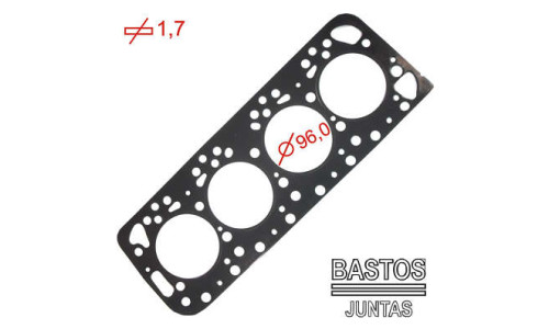 JUNTA DE CABECOTE PEUGEOT 504 DIESEL XD2/XD3 MEDIDA 1,80MM