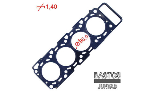 JUNTA DE CABECOTE MWM SPRINT 4.07 4 CIL. TURBO-ASPIRADO MEDIDA 1,40MM