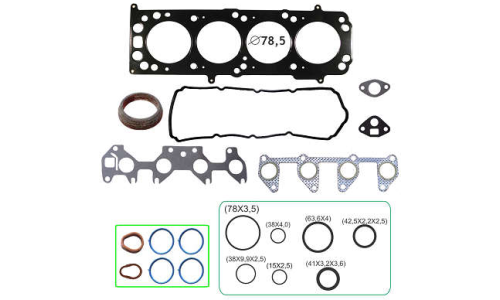 JOGO DE JUNTAS SUPERIOR DE MOTOR  ONIX /PRISMA 1.4 8V. 2012/.. COM RETENTORES 