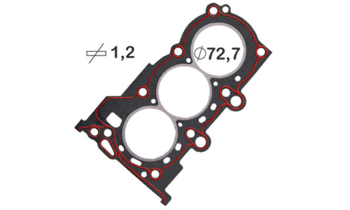 JUNTA DE CABECOTE HYUNDAI /KIA 1.0 12V. KAPPA 3 CIL.