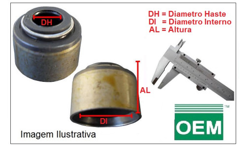 RETENTOR HASTE VALV.VW 1.0/1.6/1.8/2.0 /AUDI/GM/BMW