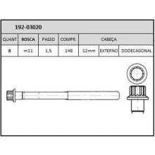 Parafuso do Cabecote Motor Hyundai 2.5 24v. G6Bv Sonata 98/01 / 2.7 24v. V-6 G6Ba/ G6Ea Gas. Dohc Tucson 04/11 / Sportage 04/.. / Santa Fe 01/12 / Sonata 01/05