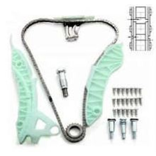 Kit Corrente Da Distribuicao Motor Peugeot/Citroen 1.4 16v. Vti Gas. Ep3 308 07/.. / Ds3 10/.. / 1.6 16v. Vti Ep6C Gas. 308 07/.. / 3008/ 5008 09/.. / C4 Vti 08/.. / C5 Vti 10/.. 