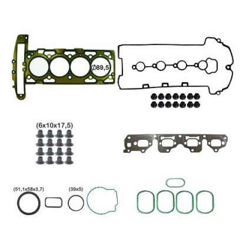 JOGO DE JUNTAS SUPERIOR DO MOTOR GM CAPTIVA SPORT FWD 2.4 16V. 09/11 LE5 ECOTEC DOHC 171CV 2384CC 87,5MM   COM RETENTORES  JT.CAB. CHAPA METALICA  MOTOR UTILIZA CORRENTE