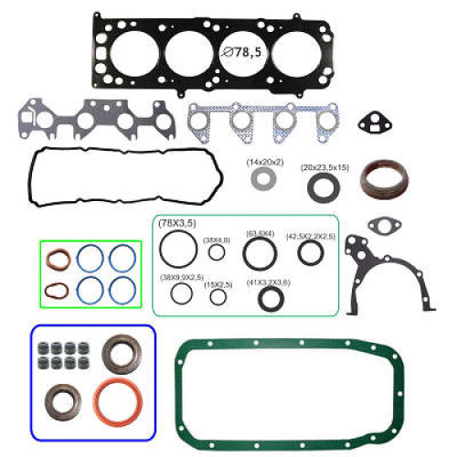 JOGO DE JUNTAS DE MOTOR ONIX /PRISMA 1.4 8V. 2012/.. COM RETENTORES 