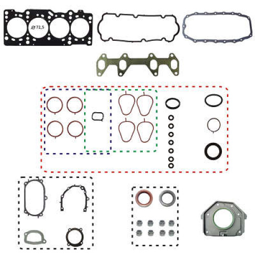 JOGO DE JUNTAS DE MOTOR FIAT FIRE 1.4 8V. PALIO/IDEA/PUNTO