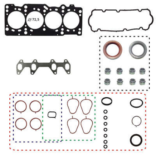JOGO DE JUNTAS SUPERIOR DE MOTOR  FIAT FIRE 1.4 8V. PALIO/IDEA/PUNTO