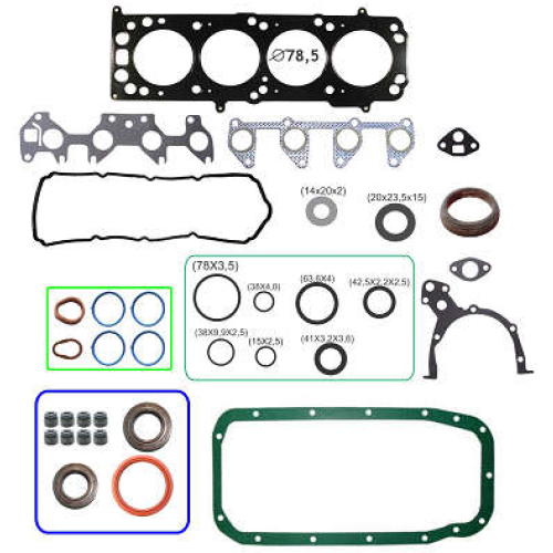 JOGO DE JUNTAS DE MOTOR ONIX /PRISMA 1.4 8V. 2012/.. COM RETENTORES 