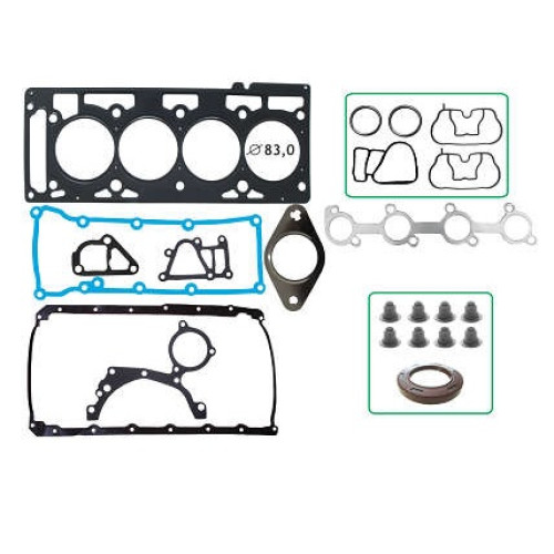 JOGO DE JUNTAS DE MOTOR FORD ECOSPORT 1.6 8V. 2003/.. COM RETENTORES 
